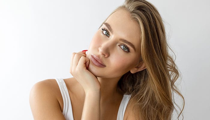 woman after getting sculptra in Park Ridge, IL