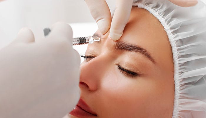 woman getting botox in Park Ridge, IL